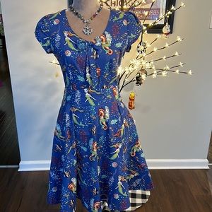 Dancing Days, by Banned Apparel, Retro Mermaid Print, Dress S